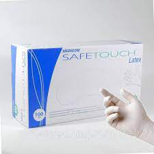 *Рукавички Medicom Safe-Touch н/ст. латекс. б/пудри р. М (пара)