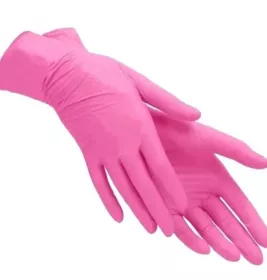 *Рукавички Style Grenadine н/ст. нітрил. темно-рож. р. М (50 пар)