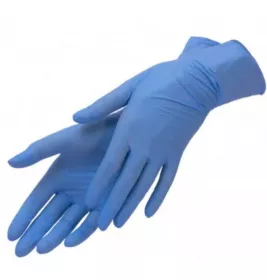 *Рукавички Prestige Medical н/ст. нітрил. текстур. б/пудри блакитні р. L (50 пар)