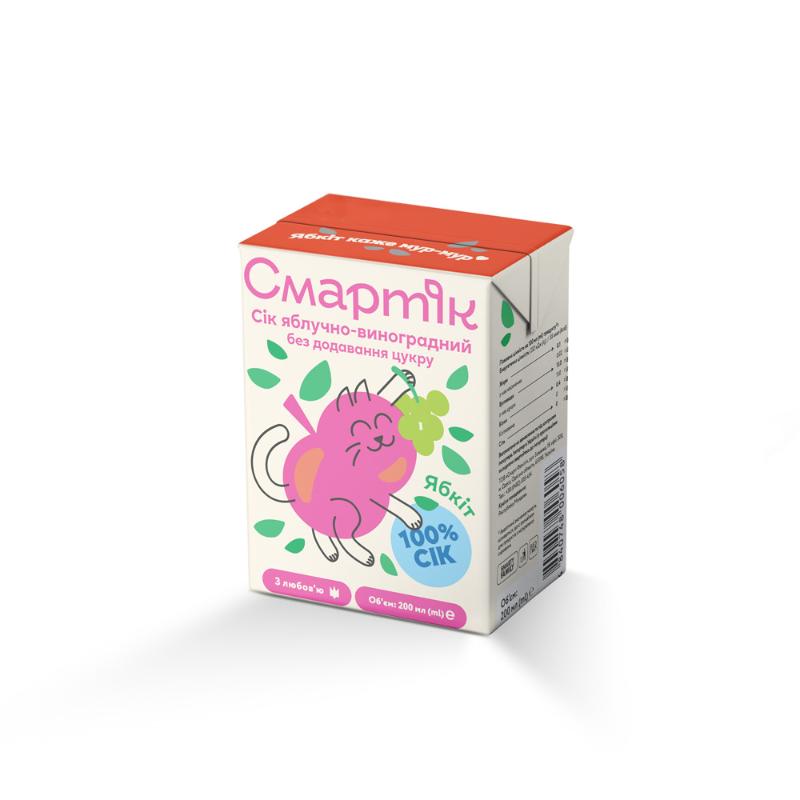 Сік Смартік яблуко-иіноград 200 мл