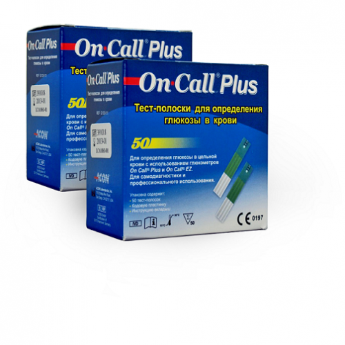 *Тест-смужки для глюкометра On Call Plus №50