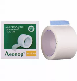 *Лейкопластир Леопор мед. хір. мікропористий б/кат. 5 м х 2,5 см
