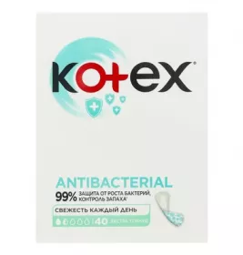 *Прокладки Kotex Antibacterial Extra Thin щоденні №40
