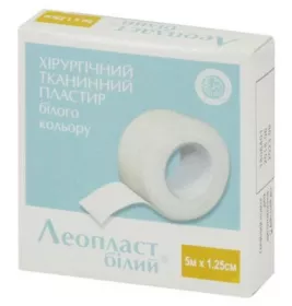 *Лейкопластир Леопласт тіл. б/кат. 5 м х 1,25 см