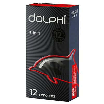 *Презервативы Dolphi Три в одном с точками и ребрами №12 *Презервативы Dolphi Три в одном с точками и ребрами №12