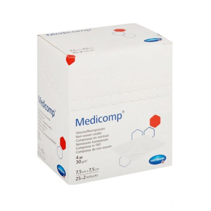*Серветка з нетканного матеріалу Medicomp 7,5 х 7,5см 2*25 шт