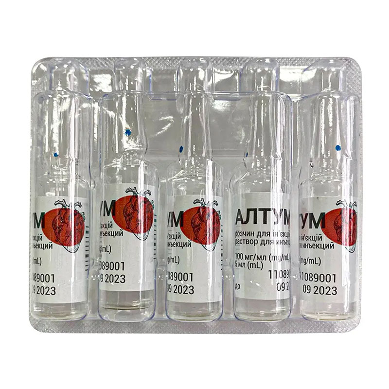 Алтум р-н д/ін. 100 мг/мл амп. 5 мл №10 Лекхім