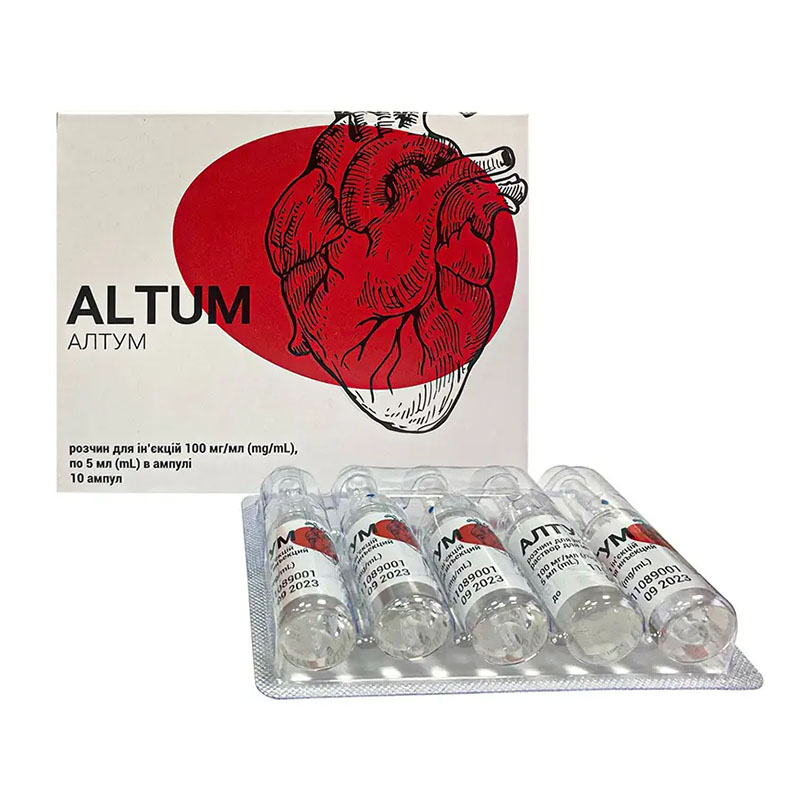 Алтум р-н д/ін. 100 мг/мл амп. 5 мл №10 Лекхім