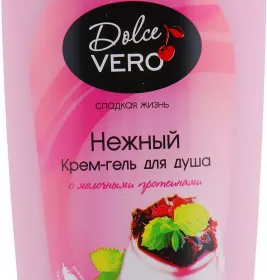 *Крем-гель Dolce Vero для душа Малиновая Панна Котта 330 мл