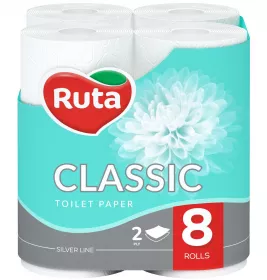 *Туалетний папір Ruta Класік білий 2-шаровий №8