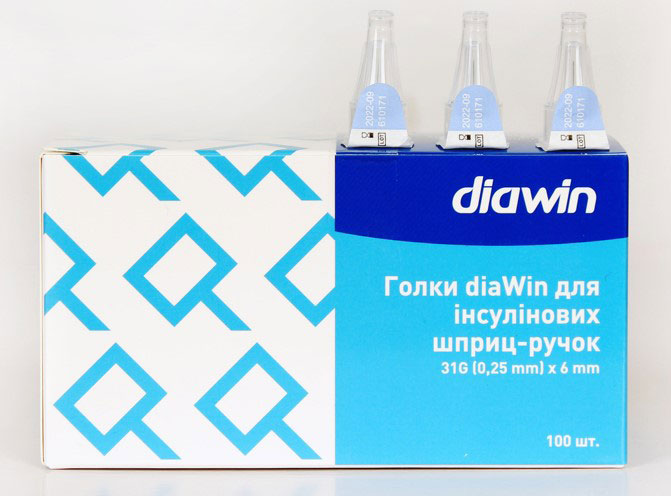 *Голка Diawin для шприц-ручки G31 (0,25*6мм) №100