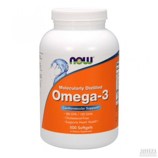 *NOW Риб'ячий жир Омега-3 капс. №500