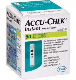 *Тест-полоски Accu-Chek Инстант для глюкометра №50