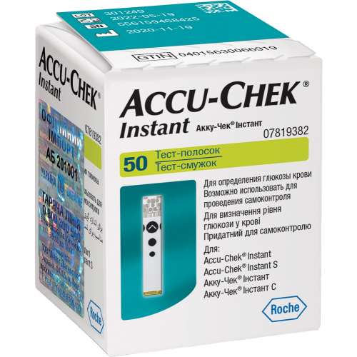 Тест-полоски Accu-Chek Инстант для глюкометров №50 Тест-полоски Accu-Chek Инстант для глюкометров №50