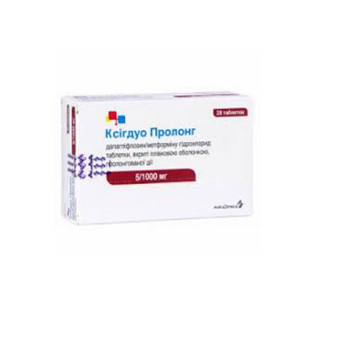 Ксігдуо Пролонг таблетки по 5 мг/1000 мг 28 шт.