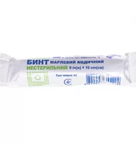 *Бинт марлевий Лубнифарм нестерил. 5м*10см Тип 17