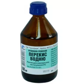 Перекис водню розчин 3% по 100 мл у флаконі 1 шт. - Тернофарм