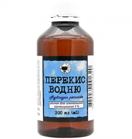 Перекис водню розчин 3% по 200 мл у флаконі 1 шт. - Житомирська ФФ