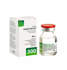 Томогексол розчин для ін'єкцій 300 мг йоду/мл по 50 мл у флаконі 1 шт.