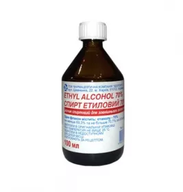 Спирт етиловий 70% розчин по 100 мл у флаконі - Здоров'я