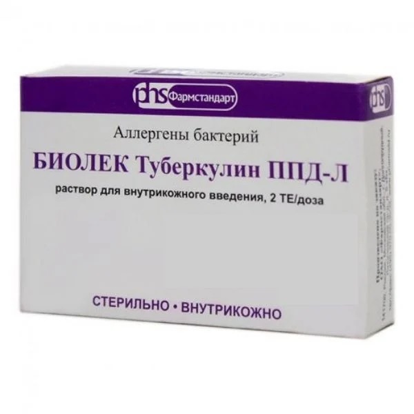 Биолек Туберкулин ППД-Л раствор 2ТЕ/доза в ампулах по 0.6 мл 1 шт. Биолек Туберкулин ППД-Л раствор 2ТЕ/доза в ампулах по 0.6 мл 1 шт.
