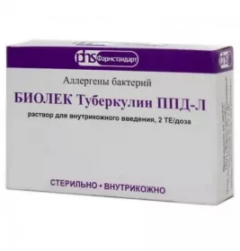 Біолік Туберкулін ППД-Л розчин 2ТЕ/доза в ампулах по 0.6 мл 1 шт.