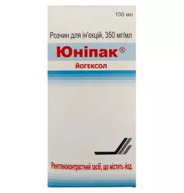 Юніпак розчин для ін'єкцій 350 мг/мл по 100 мл у флаконі 1 шт.