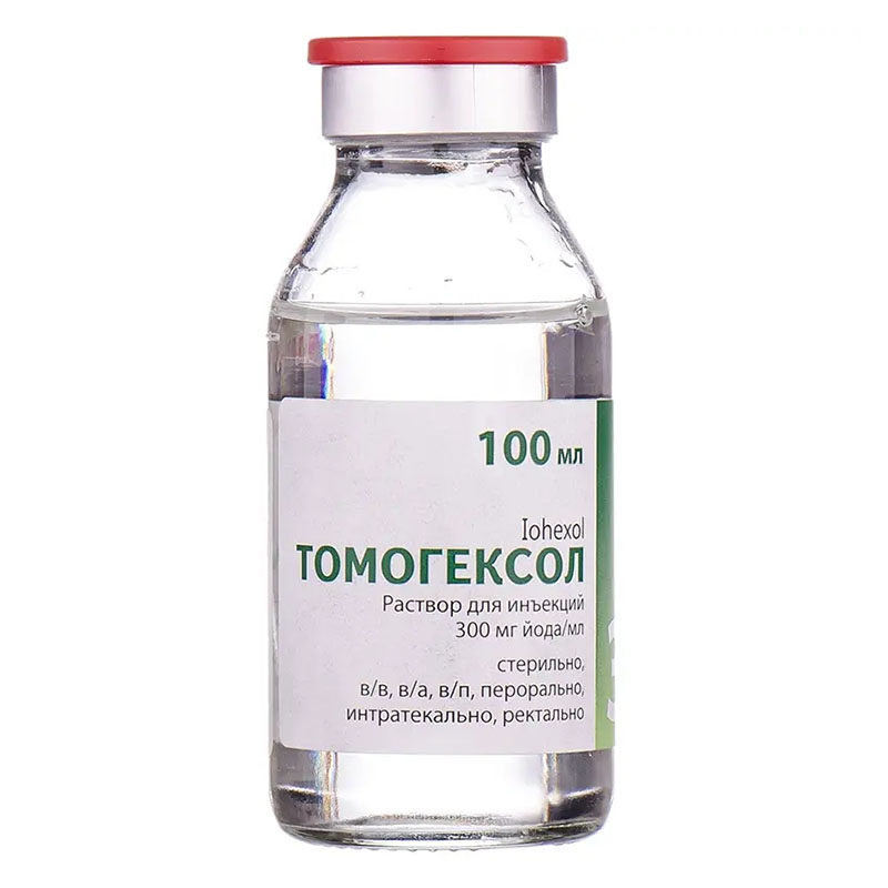Томогексол раствор для инъекций 300 мг йода/мл по 100 мл во флаконе 1 шт.