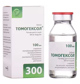 Томогексол розчин для ін'єкцій 300 мг йоду/мл по 100 мл у флаконі 1 шт.