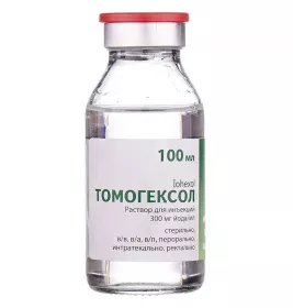 Томогексол розчин для ін'єкцій 300 мг йоду/мл по 100 мл у флаконі 1 шт.