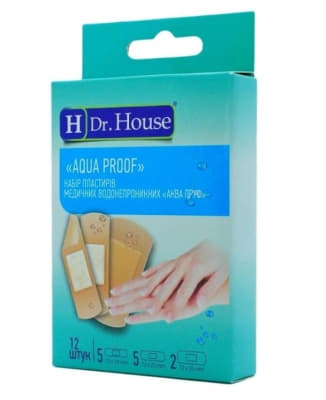 *Набір пластирів Dr.House Aqua proof мед. водостійких  №12