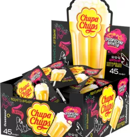 *Карамель Chupa Chups шипучка Тропічні фрукти 15г