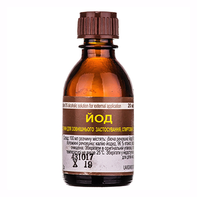 Йод розчин спиртовий 5% по 20 мл у флаконі - Фітофарм