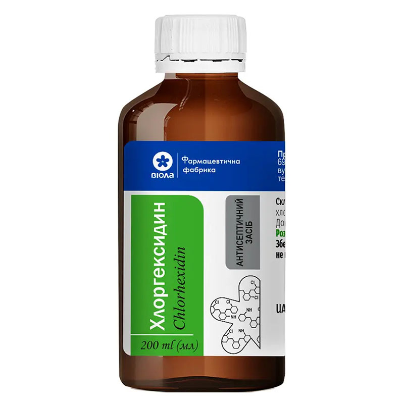 Хлоргексидин розчин 0.05% по 200 мл у флаконі - Віола