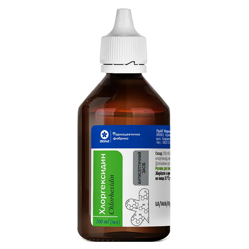 Хлоргексидин розчин 0.05% по 100 мл у флаконі з насадкою - Віола