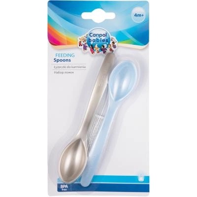 *Canpol Babies набір ложечок 2шт синій 59/582_blu