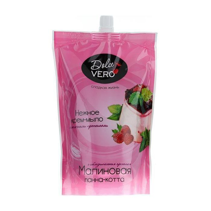 *Мило рідке Dolce Vero Малинова панна-котта 500мл дой-пак
