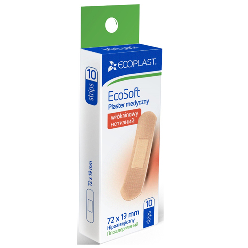 *Набір пластирів ECOPLAST медичний нетканий 7,2*1,9см №10