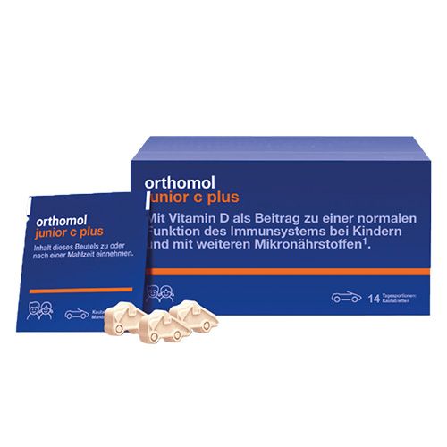 *Orthomol Junior C plus жувальні машинки Лісові ягоди/Апельсин/Мандарин 14 днів