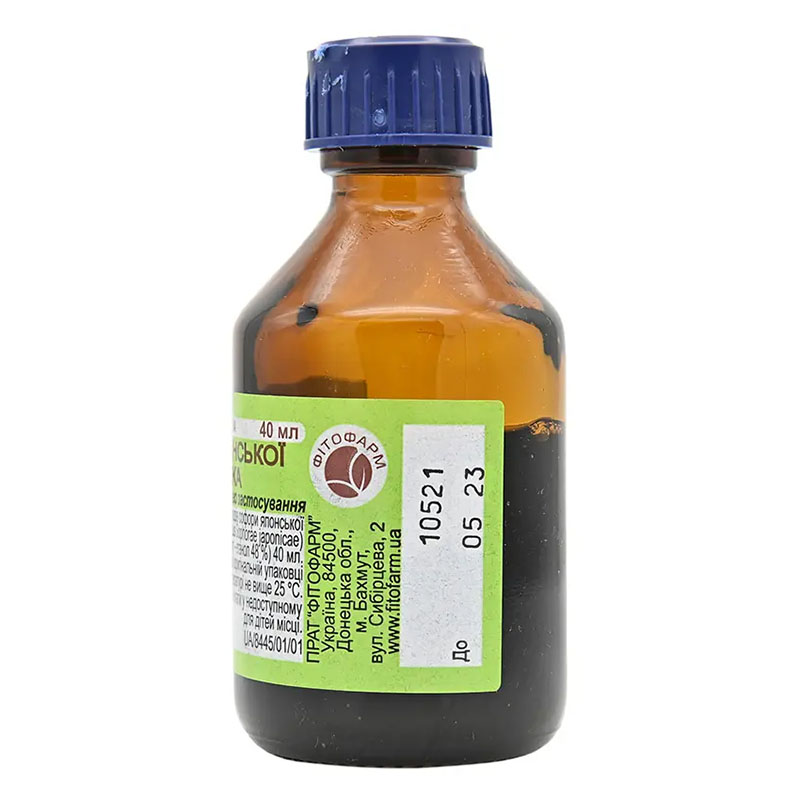 Софори японської настоянки по 40 мл у флаконі 1 шт. - Фітофарм