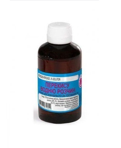 Перекис водню розчин 3% по 200 мл у пластиковому флаконі 1 шт.