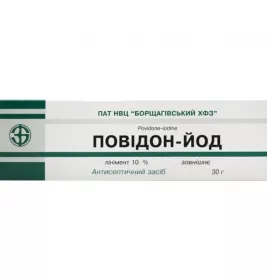Повідон-йод лінімент 10% по 30 г у тубах