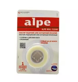 *Лейкопластир Алпе котушечний прозорий 9,1м*2,5см