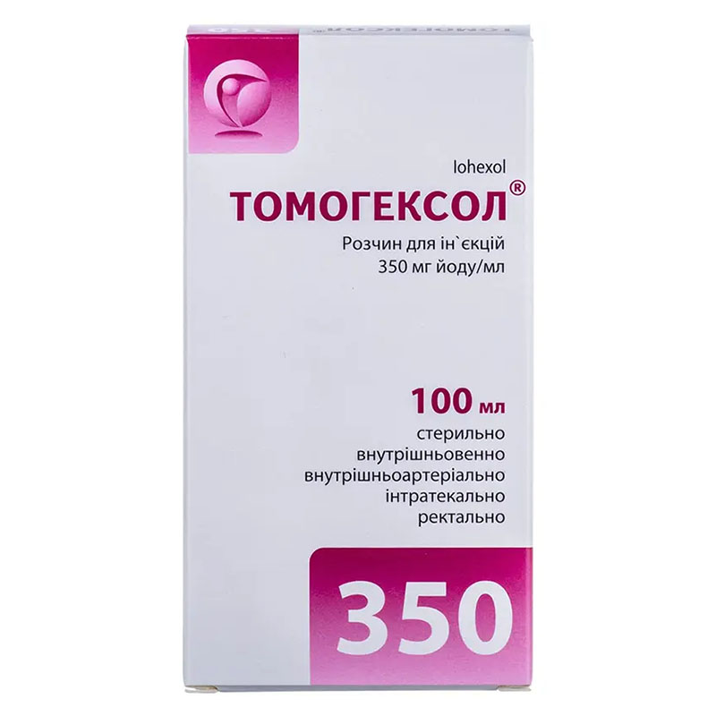 Томогексол раствор для инъекций 350 мг йода/мл по 100 мл во флаконе 1 шт.
