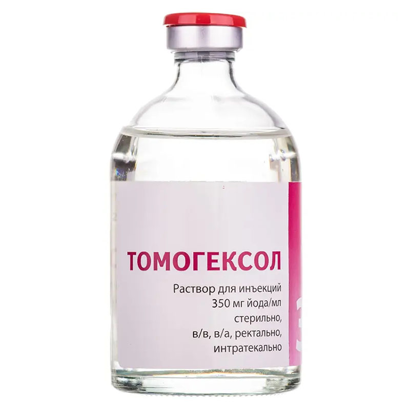 Томогексол раствор для инъекций 350 мг йода/мл по 100 мл во флаконе 1 шт.