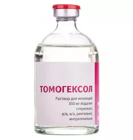 Томогексол розчин для ін'єкцій 350 мг йоду/мл по 100 мл у флаконі 1 шт.