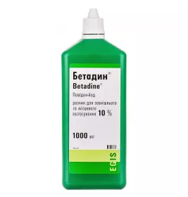 Бетадін розчин 10% по 1000 мл у флаконі 1 шт.