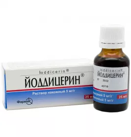 Йоддицерин розчин 5 мг/г по 25 мл у флаконі