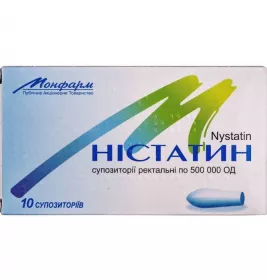 Ністатин свічки по 500000 ОД 10 шт. - Ніжфарм