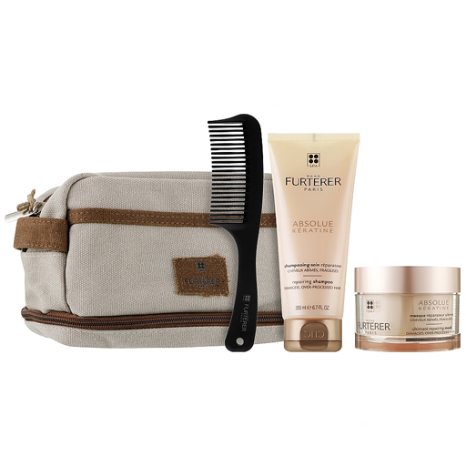 *Набір RENE FURTERER Absolue Keratine 249256 (Маска 200мл+Шамп 200мл+гребінець+косметичка)